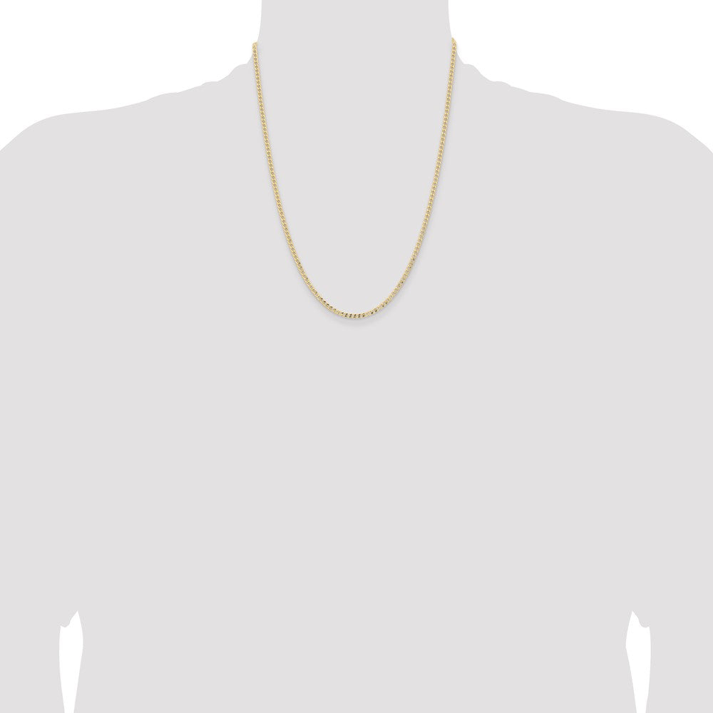14k 2.85mm Semi-Solid Curb Chain - Product Photo