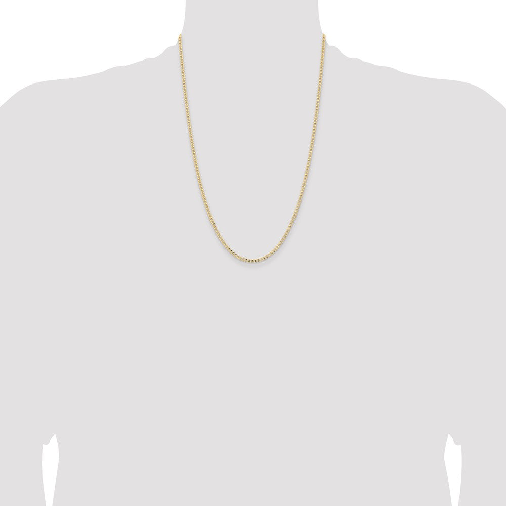 14k 2.85mm Semi-Solid Curb Chain - Product Photo
