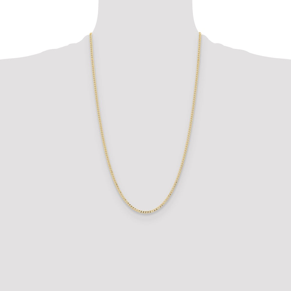 14k 2.85mm Semi-Solid Curb Chain - Product Photo