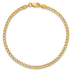 14k 2.85mm Semi-Solid Curb Chain Anklet - Product Photo