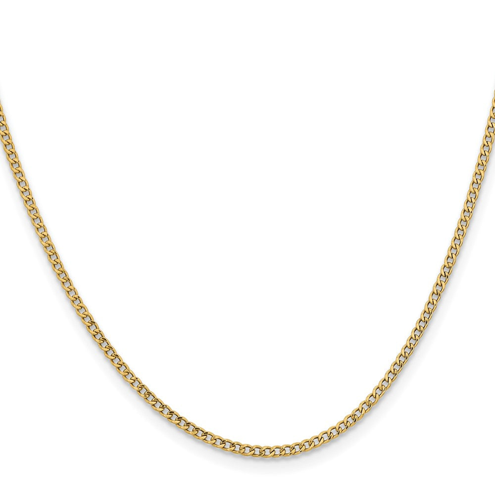 14k 1.85mm Semi-Solid Curb Chain - Product Photo