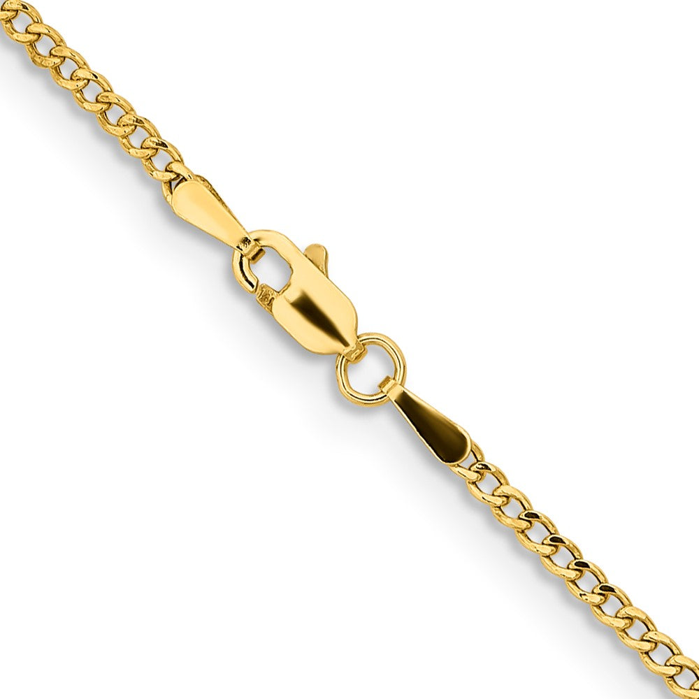 14k 1.85mm Semi-Solid Curb Chain - Product Photo