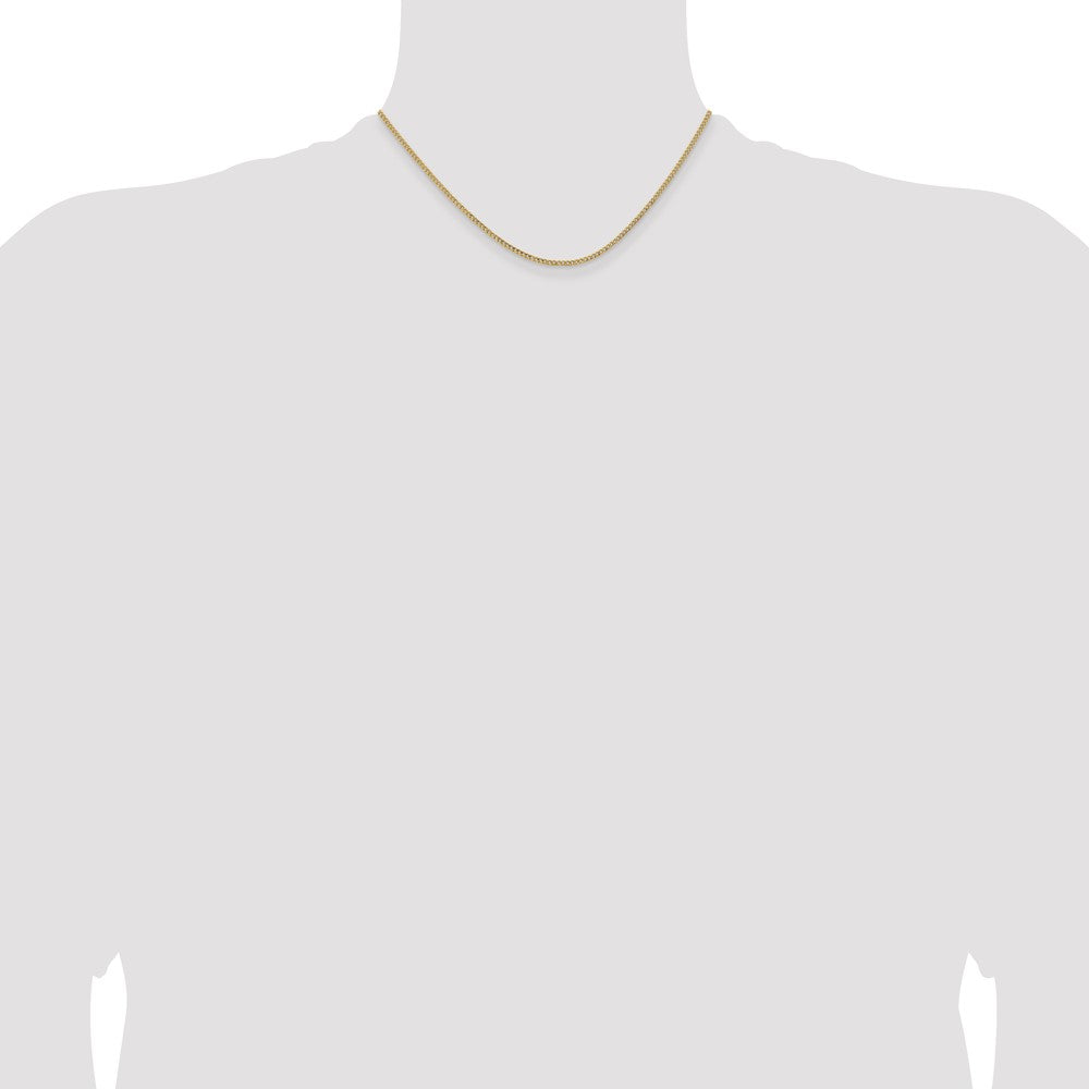 14k 1.85mm Semi-Solid Curb Chain - Product Photo