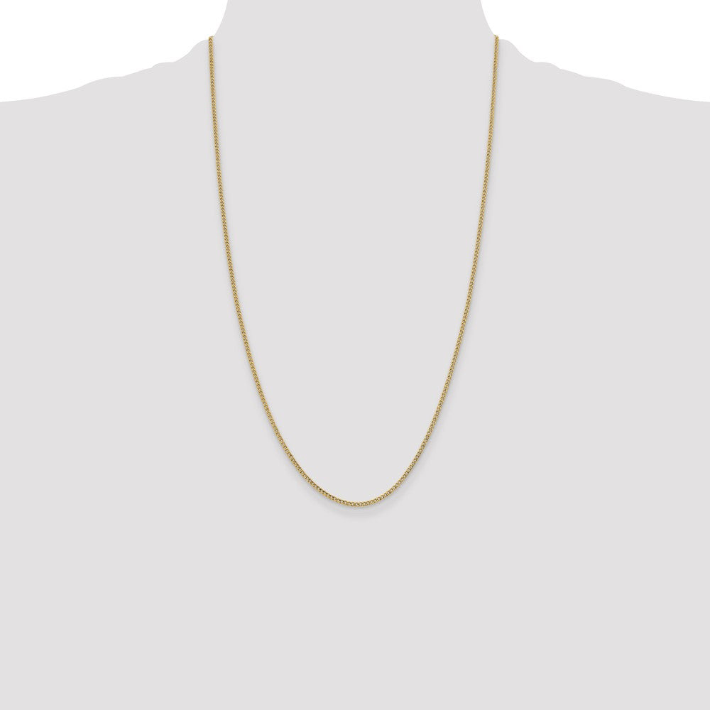 14k 1.85mm Semi-Solid Curb Chain - Product Photo