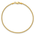 14k 1.85mm Semi-Solid Curb Chain Anklet - Product Photo