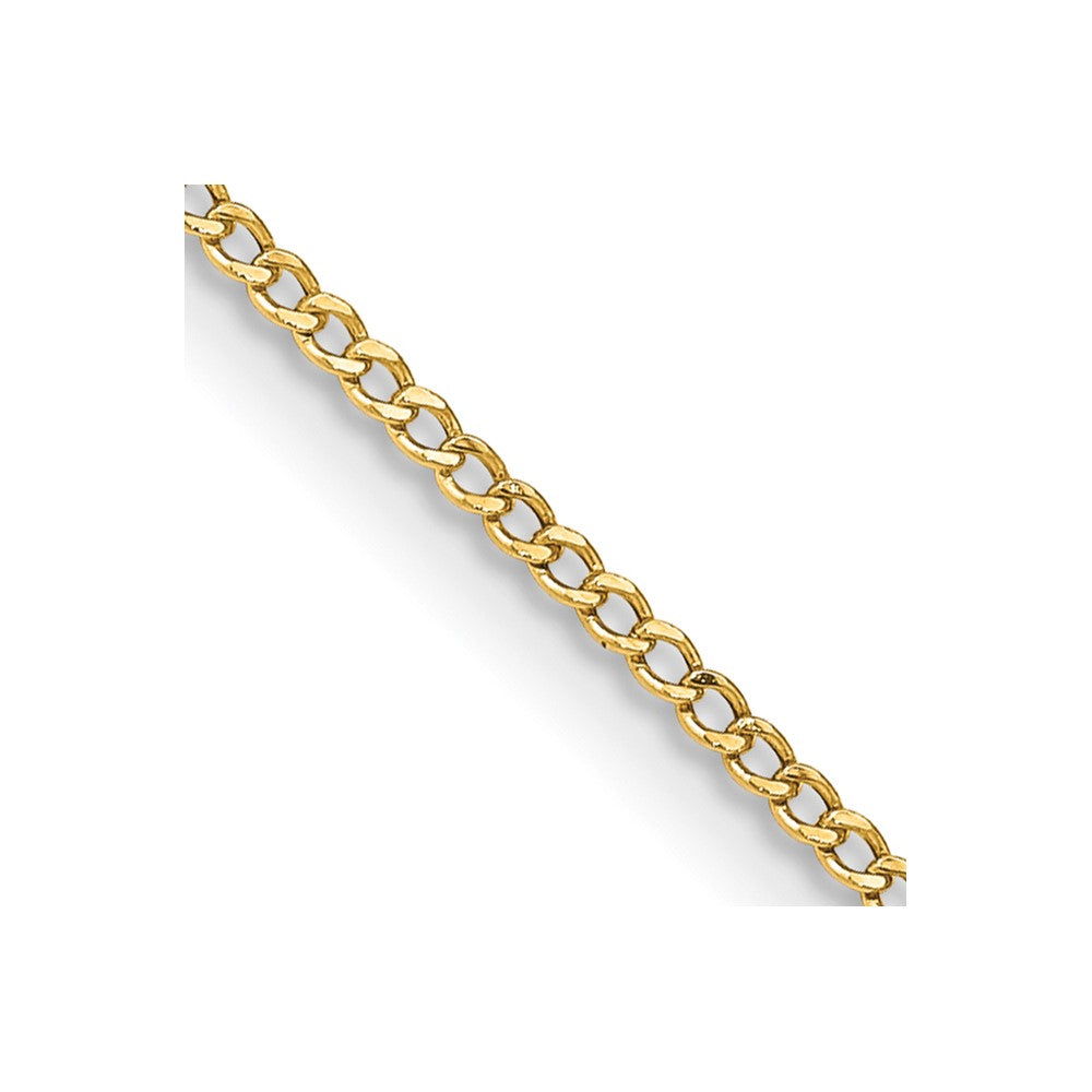 14k 1.85mm Semi-Solid Curb Chain - Product Photo