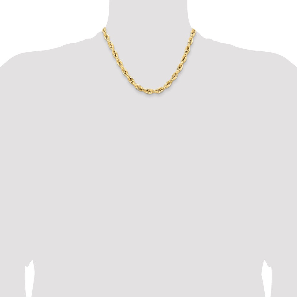 14ky 7.0mm Semi-Solid Rope Chain - Product Photo
