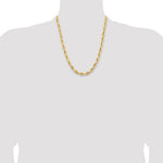 14ky 7.0mm Semi-Solid Rope Chain - Product Photo