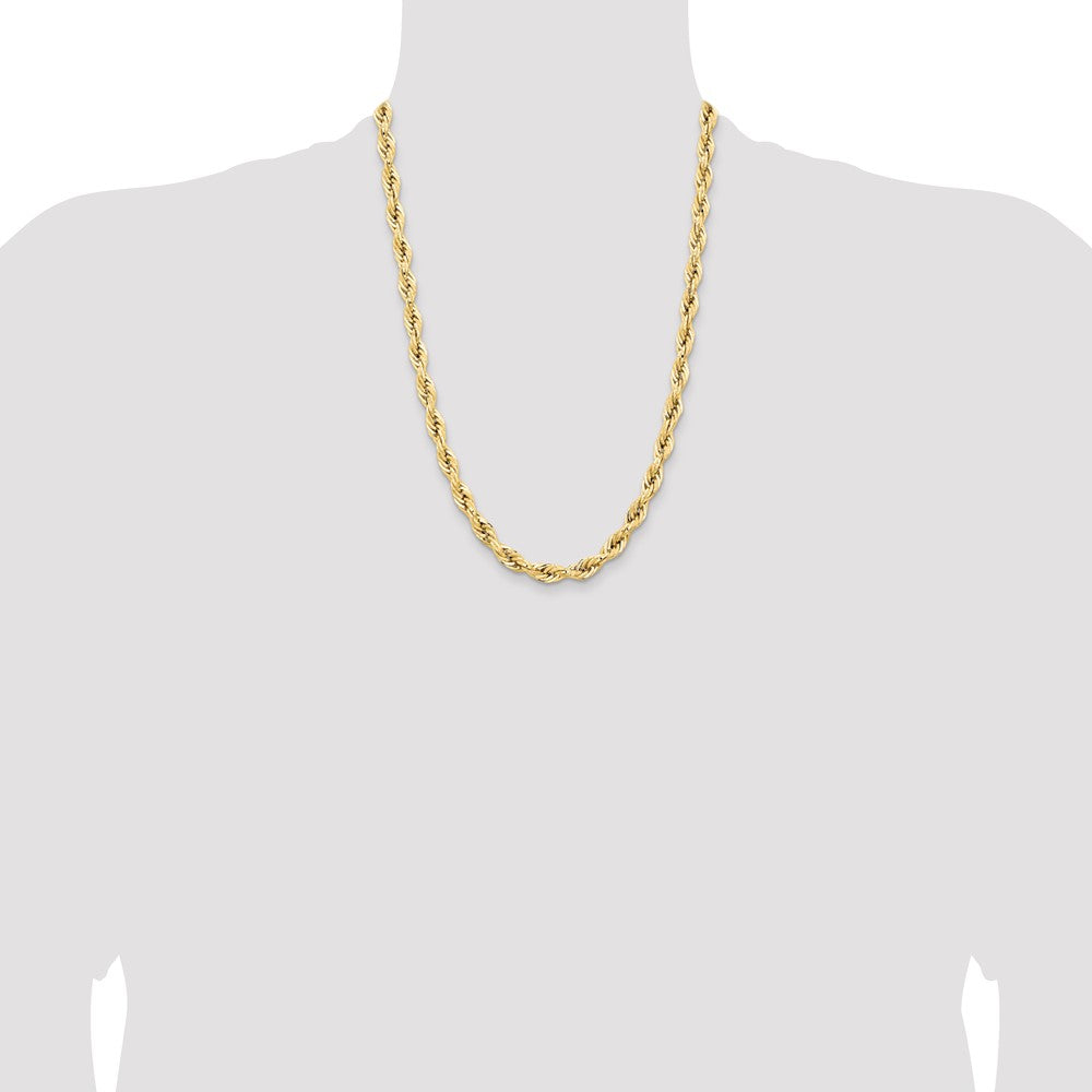 14ky 7.0mm Semi-Solid Rope Chain - Product Photo
