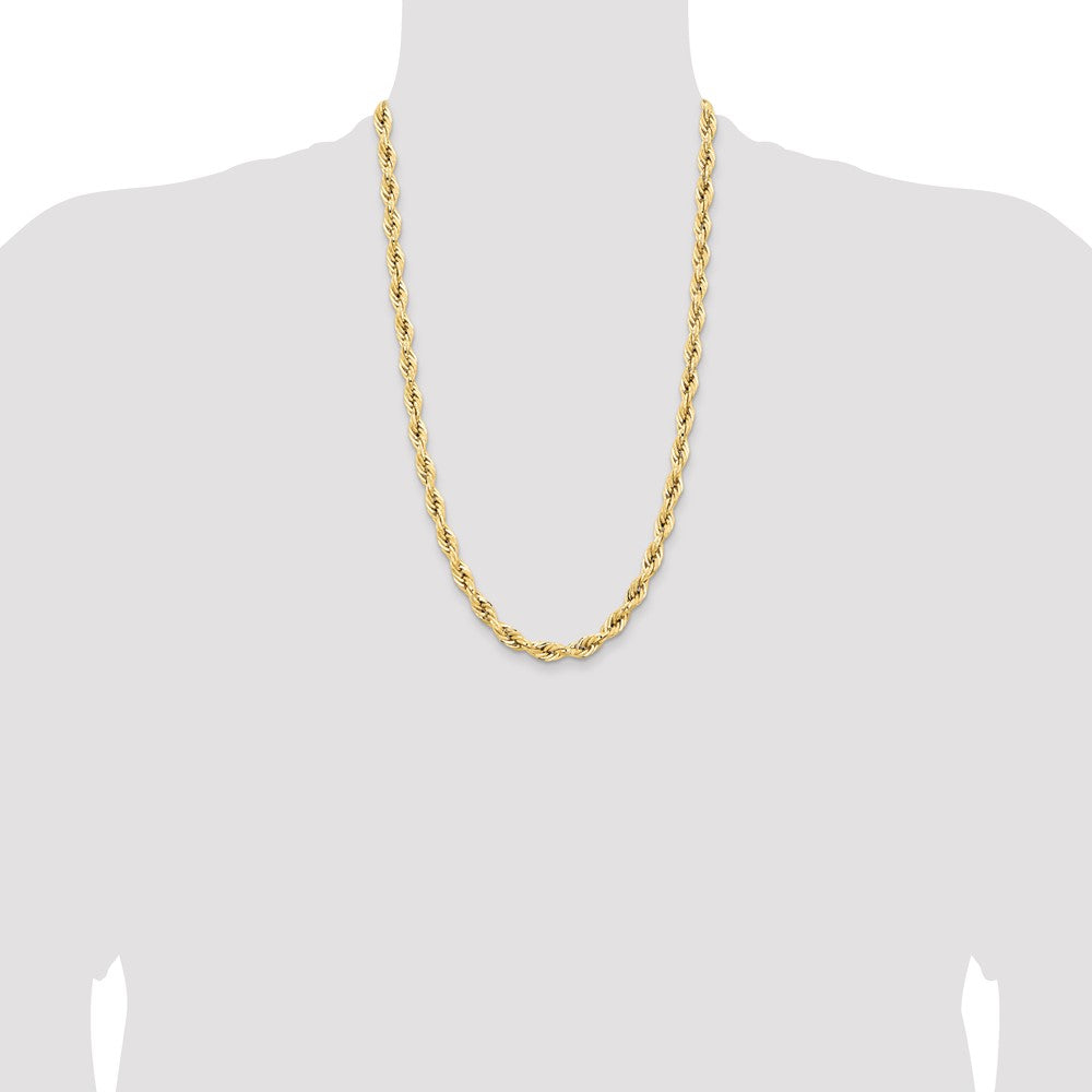 14ky 7.0mm Semi-Solid Rope Chain - Product Photo