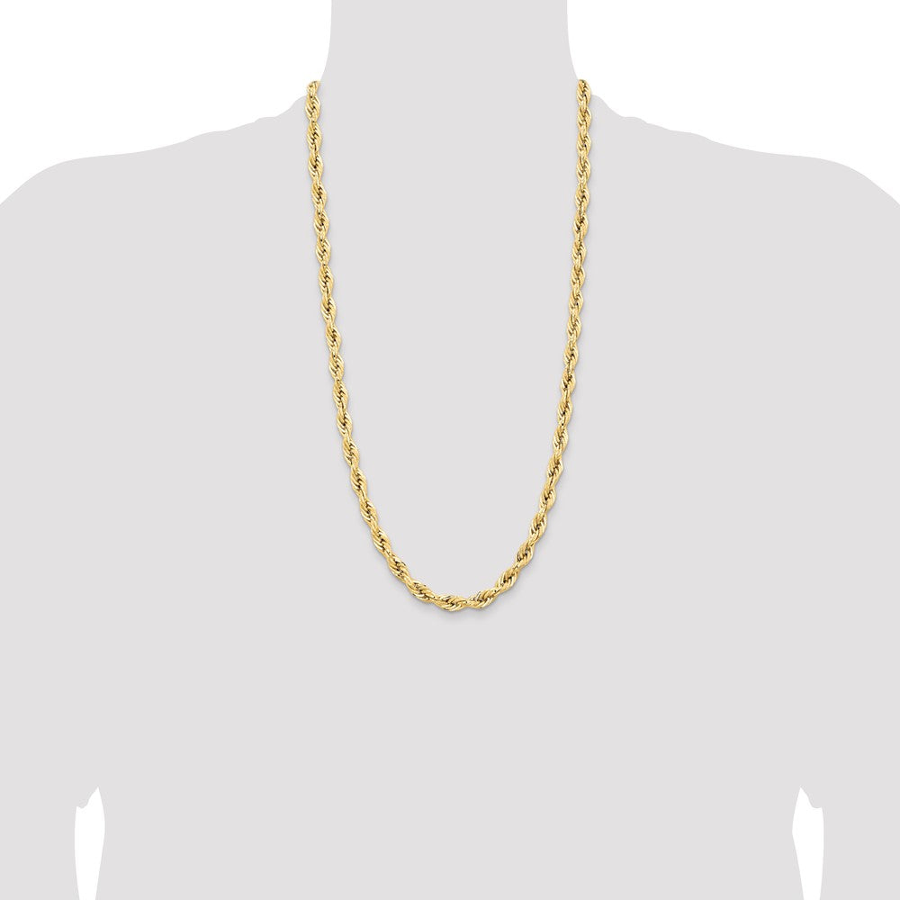 14ky 7.0mm Semi-Solid Rope Chain - Product Photo