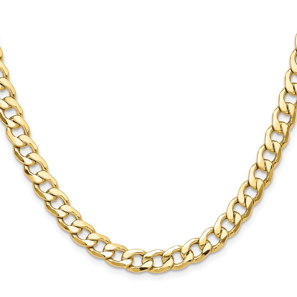 14k 7.5mm Semi-Solid Curb Chain - Product Photo