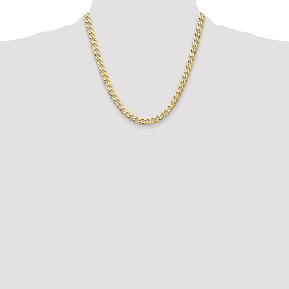 14k 7.5mm Semi-Solid Curb Chain - Product Photo