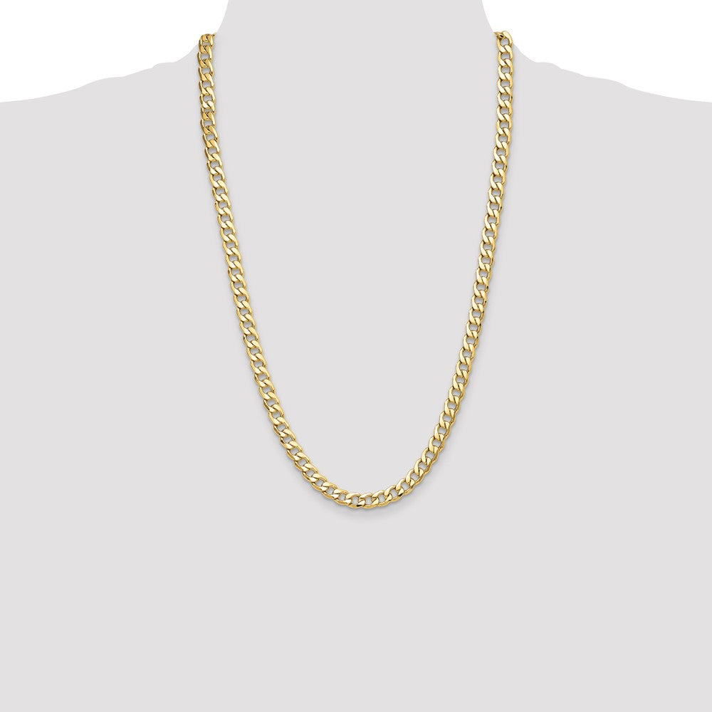 14k 7.5mm Semi-Solid Curb Chain - Product Photo