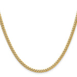 14k 3.5mm Semi-Solid Miami Cuban Chain - Product Photo