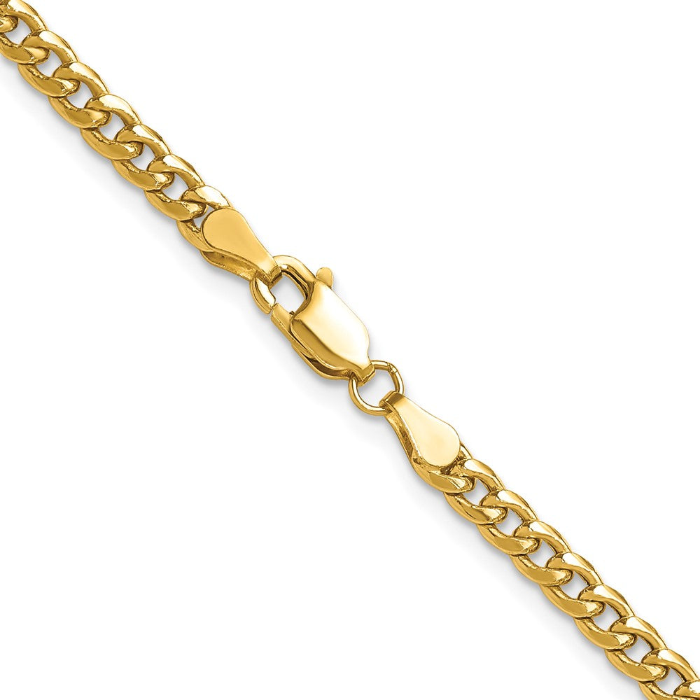 14k 3.5mm Semi-Solid Miami Cuban Chain - Product Photo