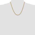 14k 3.5mm Semi-Solid Miami Cuban Chain - Product Photo
