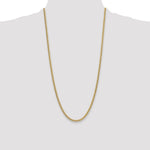 14k 3.5mm Semi-Solid Miami Cuban Chain - Product Photo