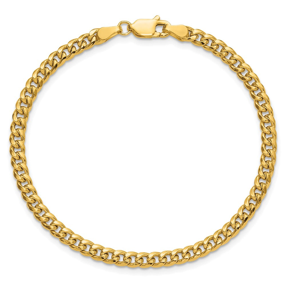 14k 3.5mm Semi-Solid Miami Cuban Chain - Product Photo