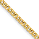 14k 3.5mm Semi-Solid Miami Cuban Chain - Product Photo