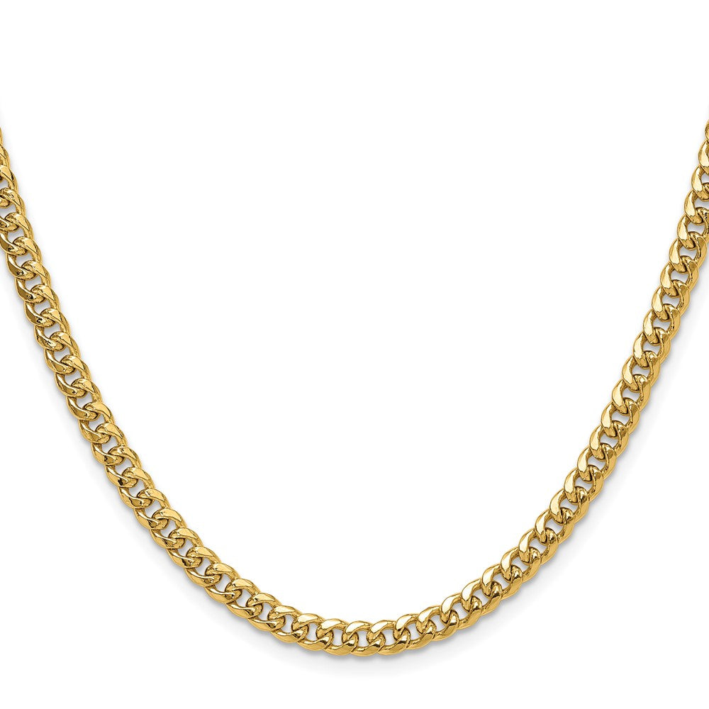 14k 4.5mm Semi-Solid Miami Cuban Chain - Product Photo