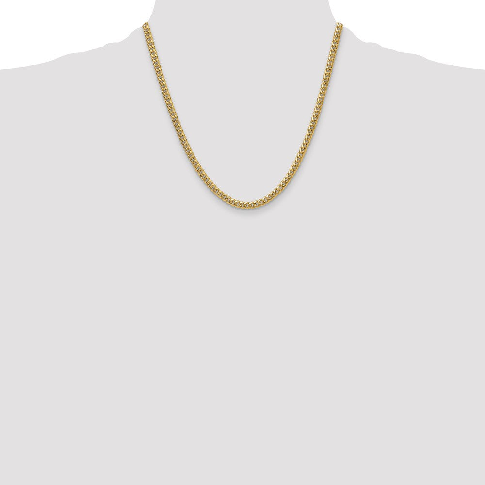 14k 4.5mm Semi-Solid Miami Cuban Chain - Product Photo