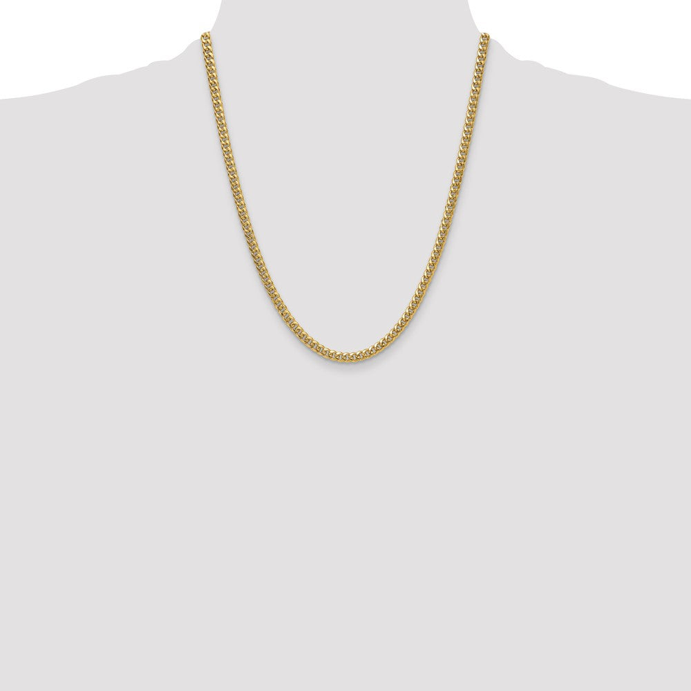 14k 4.5mm Semi-Solid Miami Cuban Chain - Product Photo