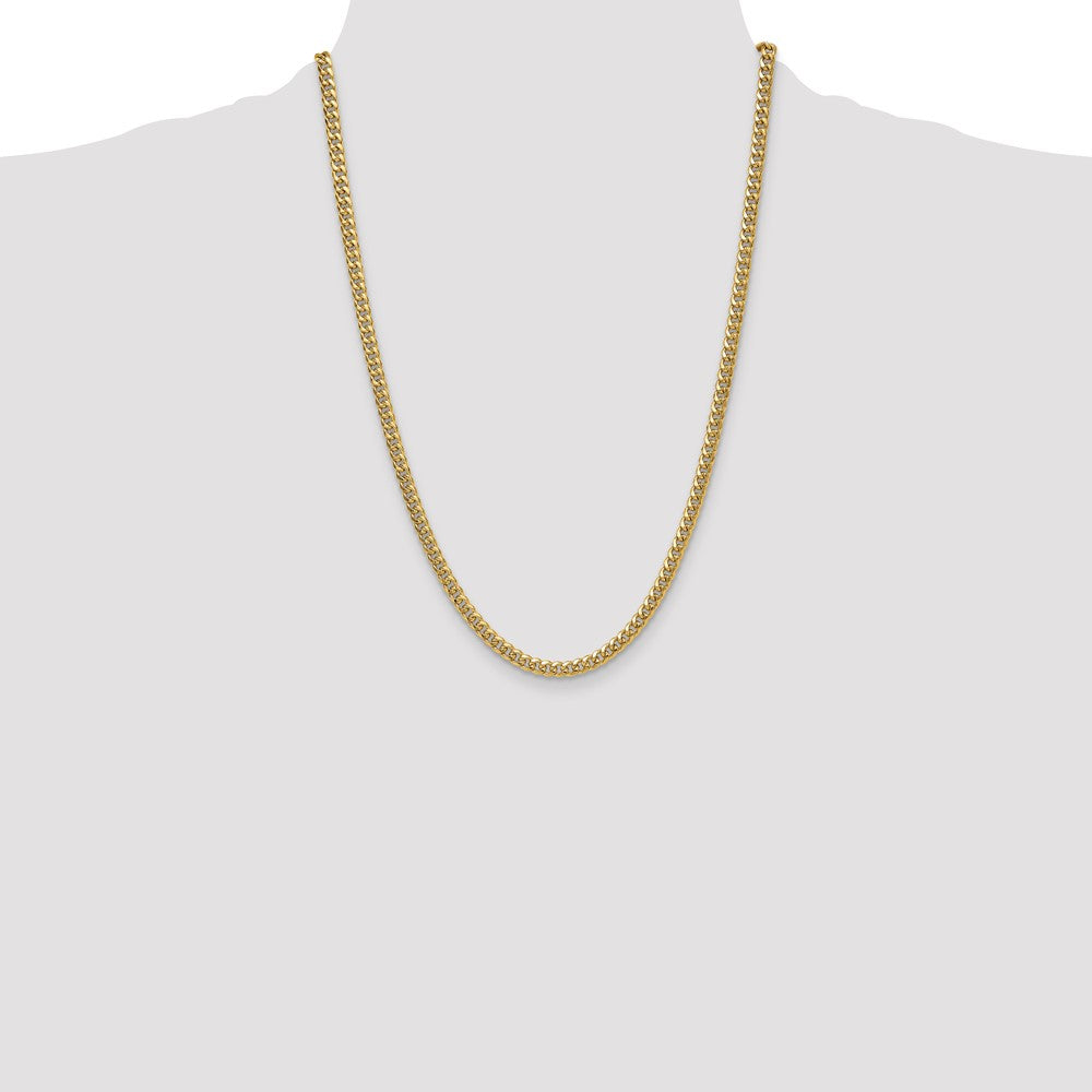 14k 4.5mm Semi-Solid Miami Cuban Chain - Product Photo