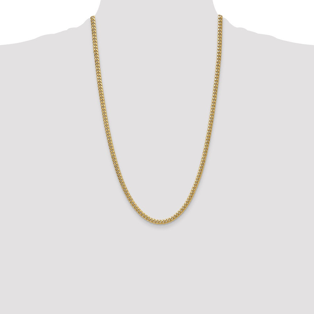14k 4.5mm Semi-Solid Miami Cuban Chain - Product Photo