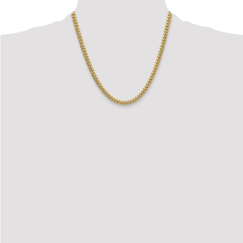 14k 5.25mm Semi-Solid Miami Cuban Chain - Product Photo