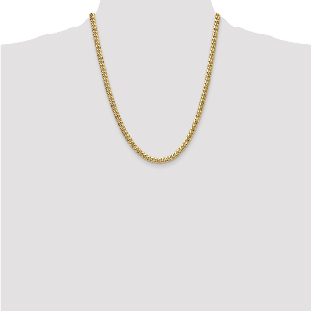 14k 5.25mm Semi-Solid Miami Cuban Chain - Product Photo