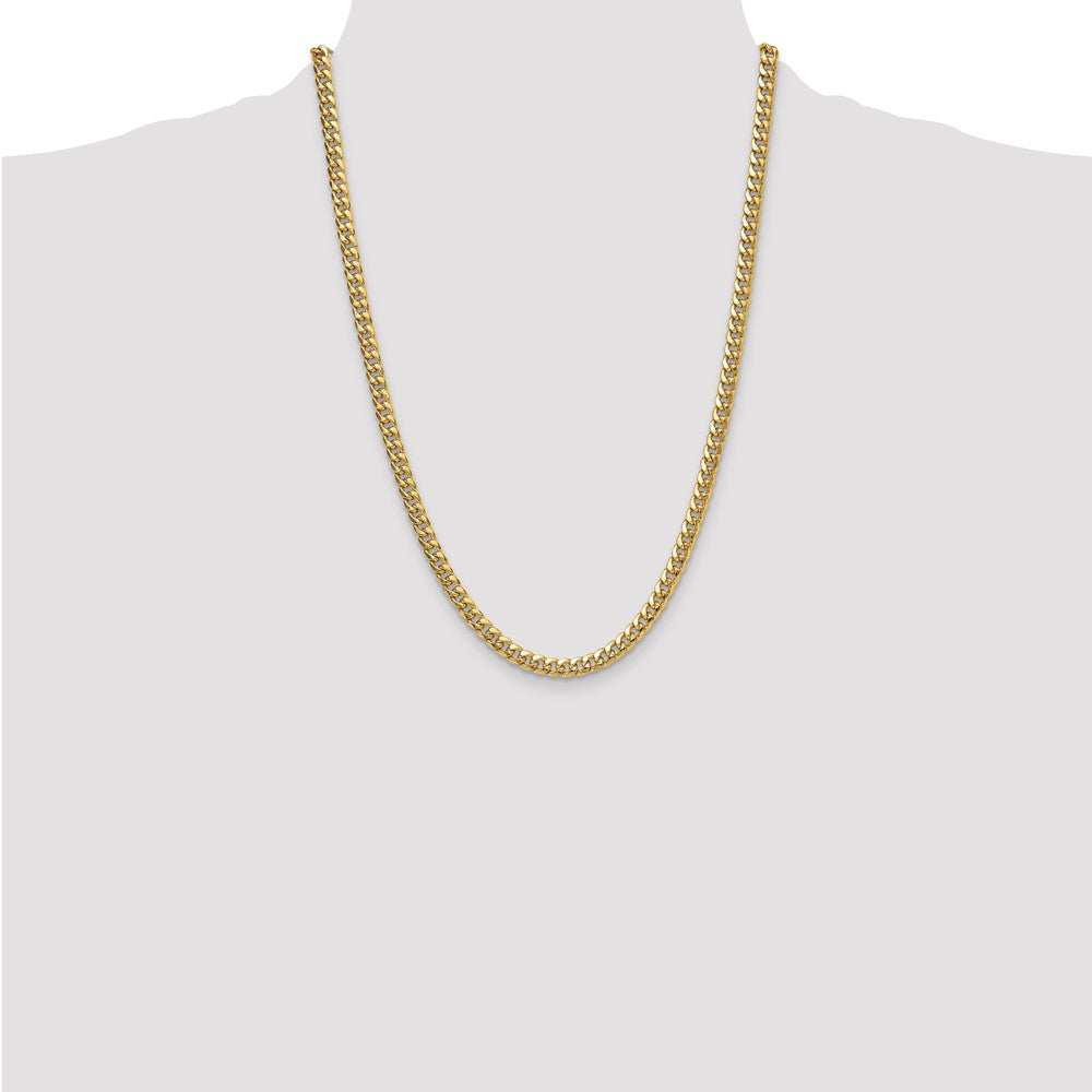 14k 5.25mm Semi-Solid Miami Cuban Chain - Product Photo