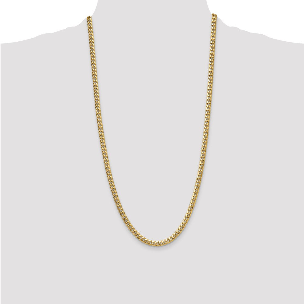 14k 5.25mm Semi-Solid Miami Cuban Chain - Product Photo