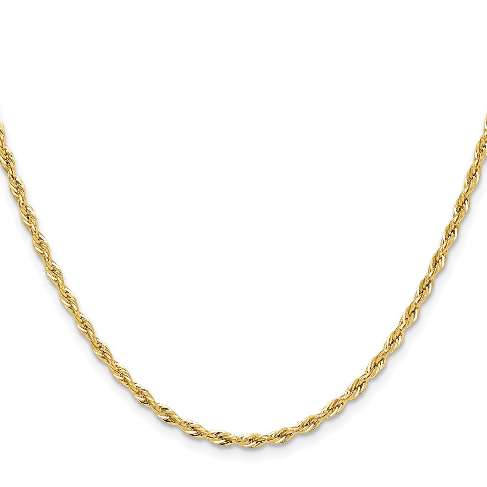 14ky 2.5mm Semi-Solid Rope Chain - Product Photo