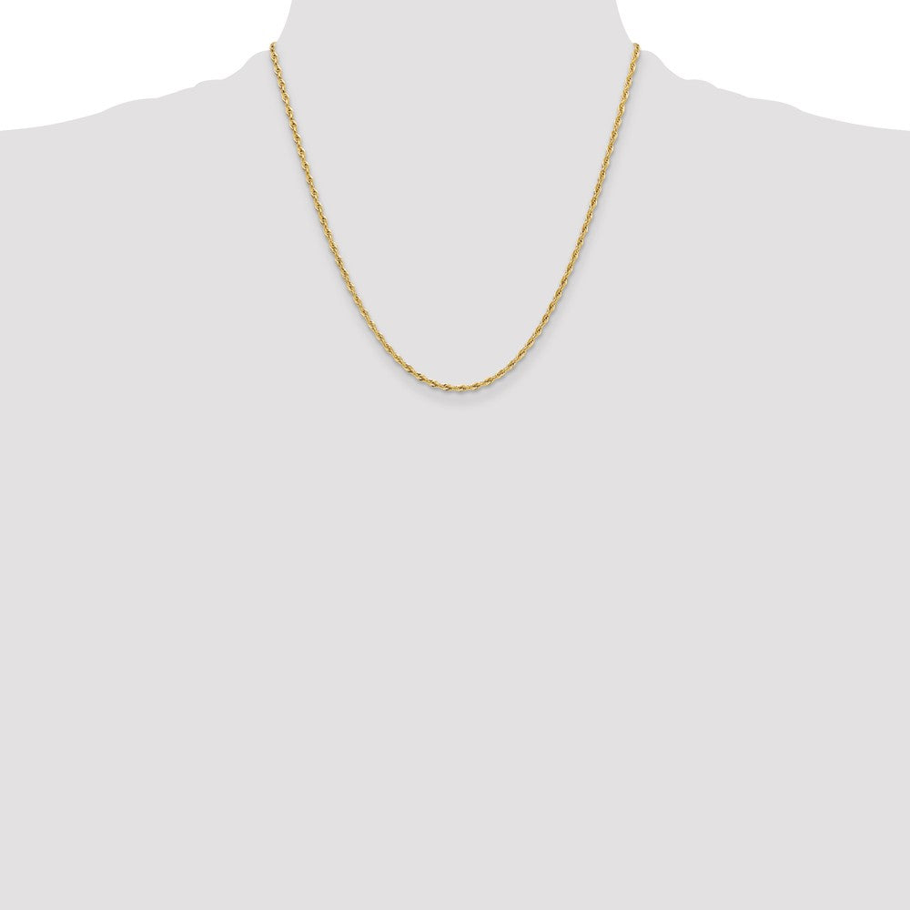 14ky 2.5mm Semi-Solid Rope Chain - Product Photo