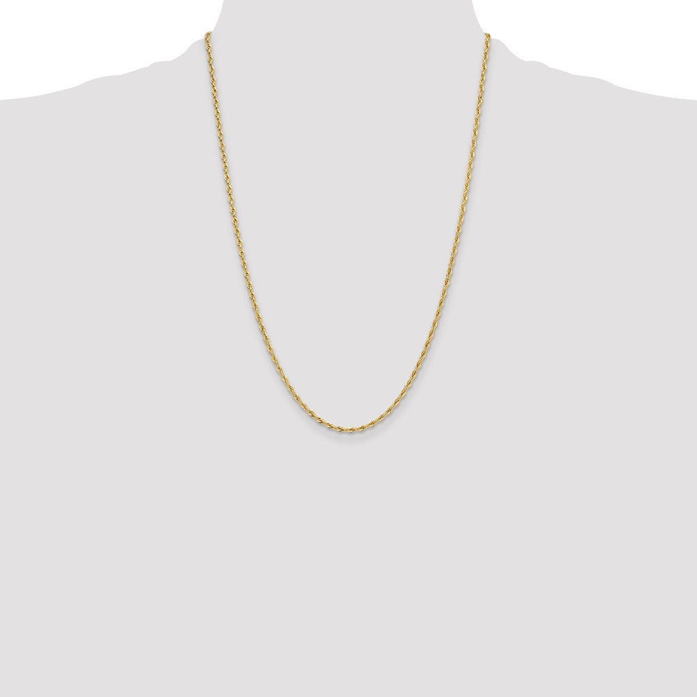 14ky 2.5mm Semi-Solid Rope Chain - Product Photo