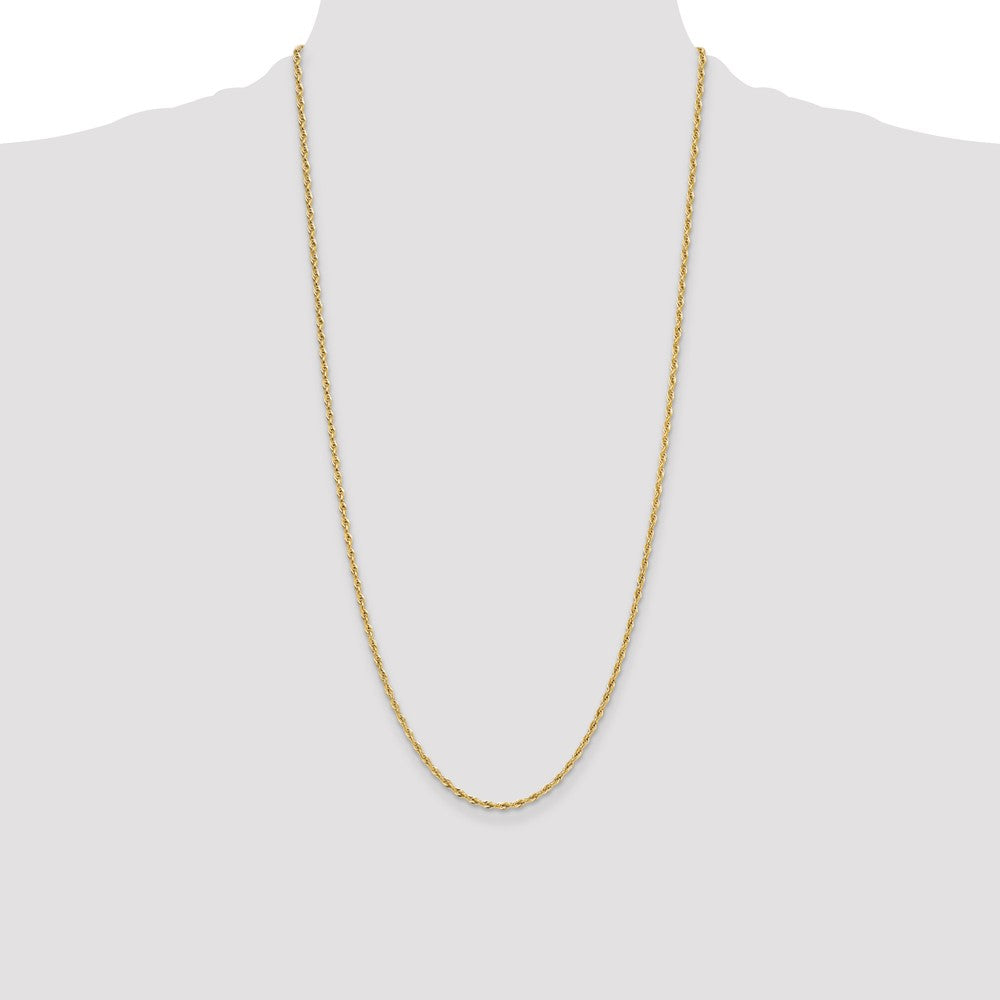 14ky 2.5mm Semi-Solid Rope Chain - Product Photo