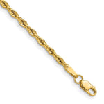 14ky 2.5mm Semi-Solid Rope Chain - Product Photo