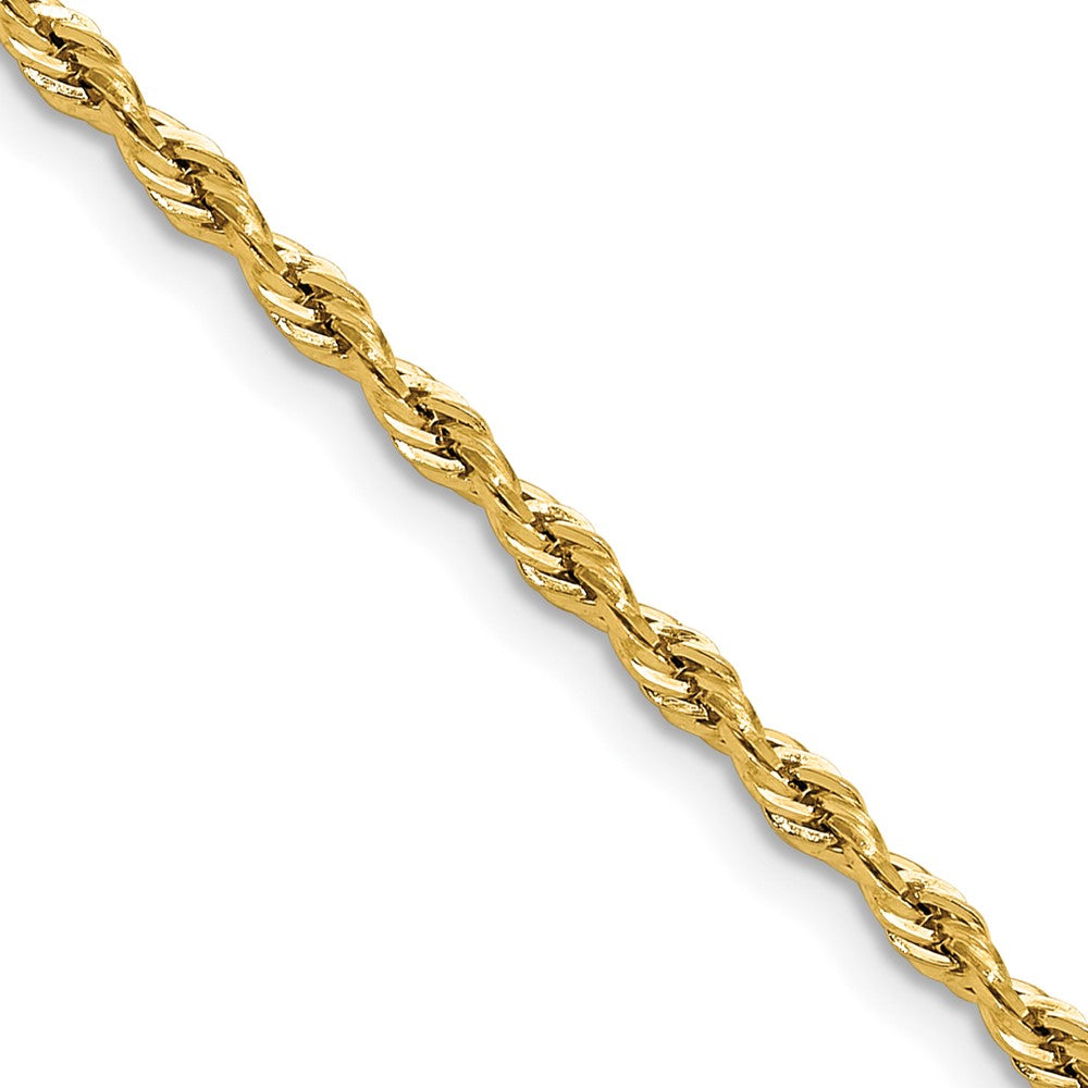 14ky 2.5mm Semi-Solid Rope Chain - Product Photo