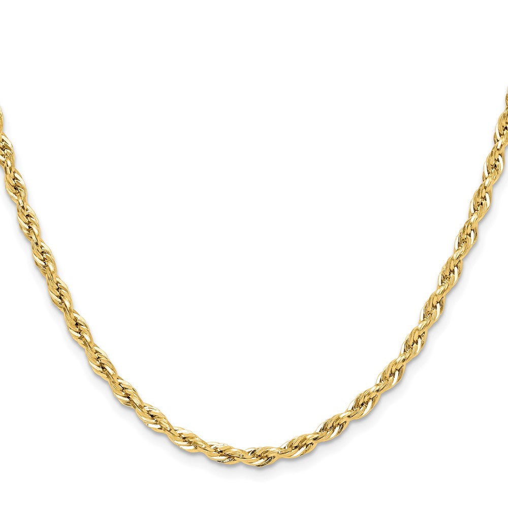 14ky 3.5mm Semi-Solid Rope Chain - Product Photo