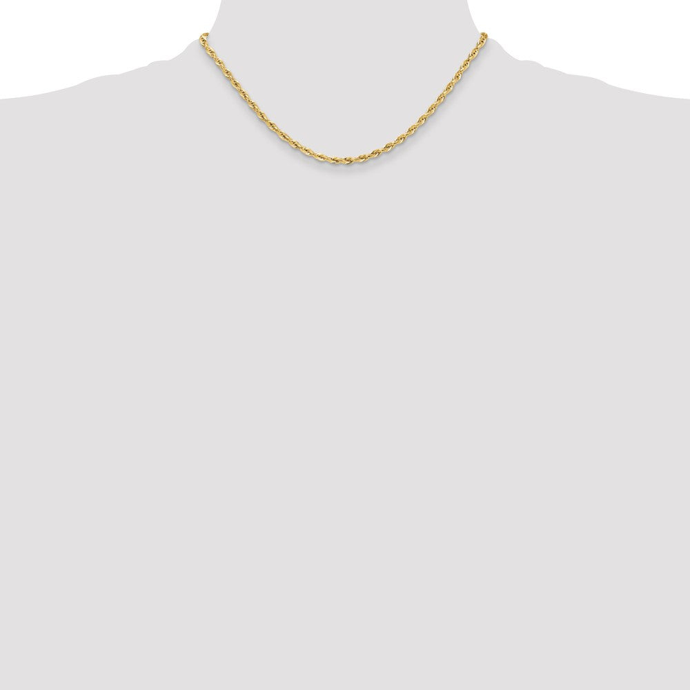 14ky 3.5mm Semi-Solid Rope Chain - Product Photo
