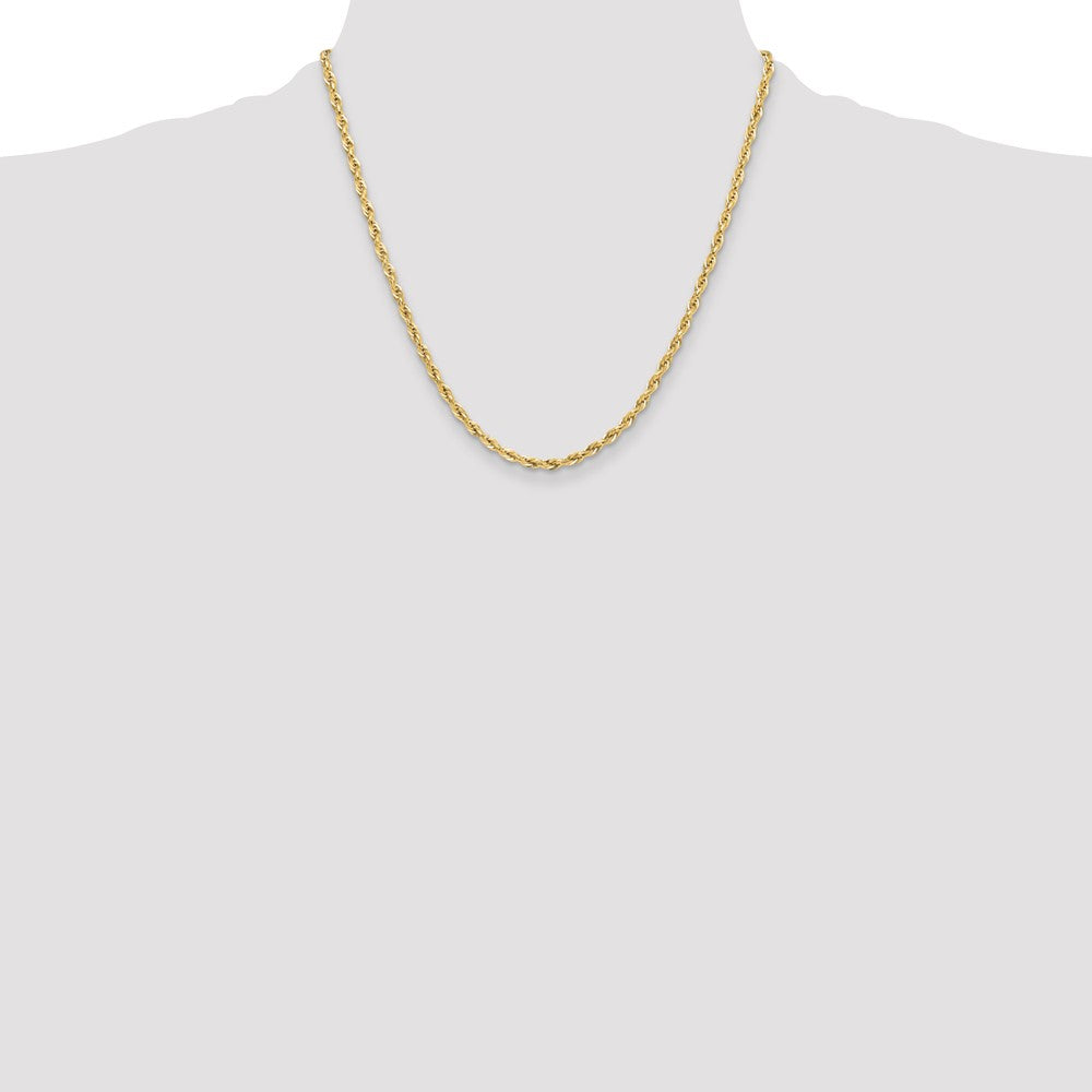 14ky 3.5mm Semi-Solid Rope Chain - Product Photo