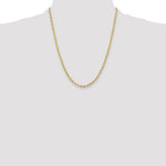14ky 3.5mm Semi-Solid Rope Chain - Product Photo