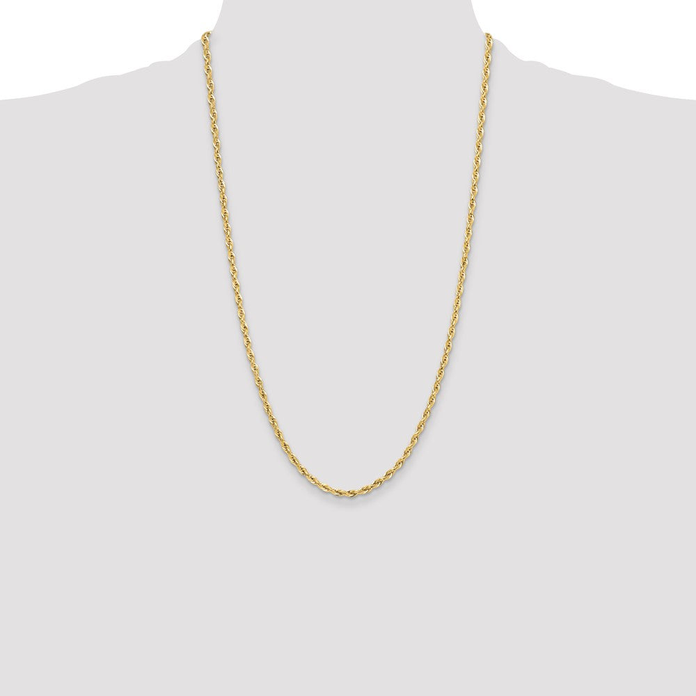 14ky 3.5mm Semi-Solid Rope Chain - Product Photo