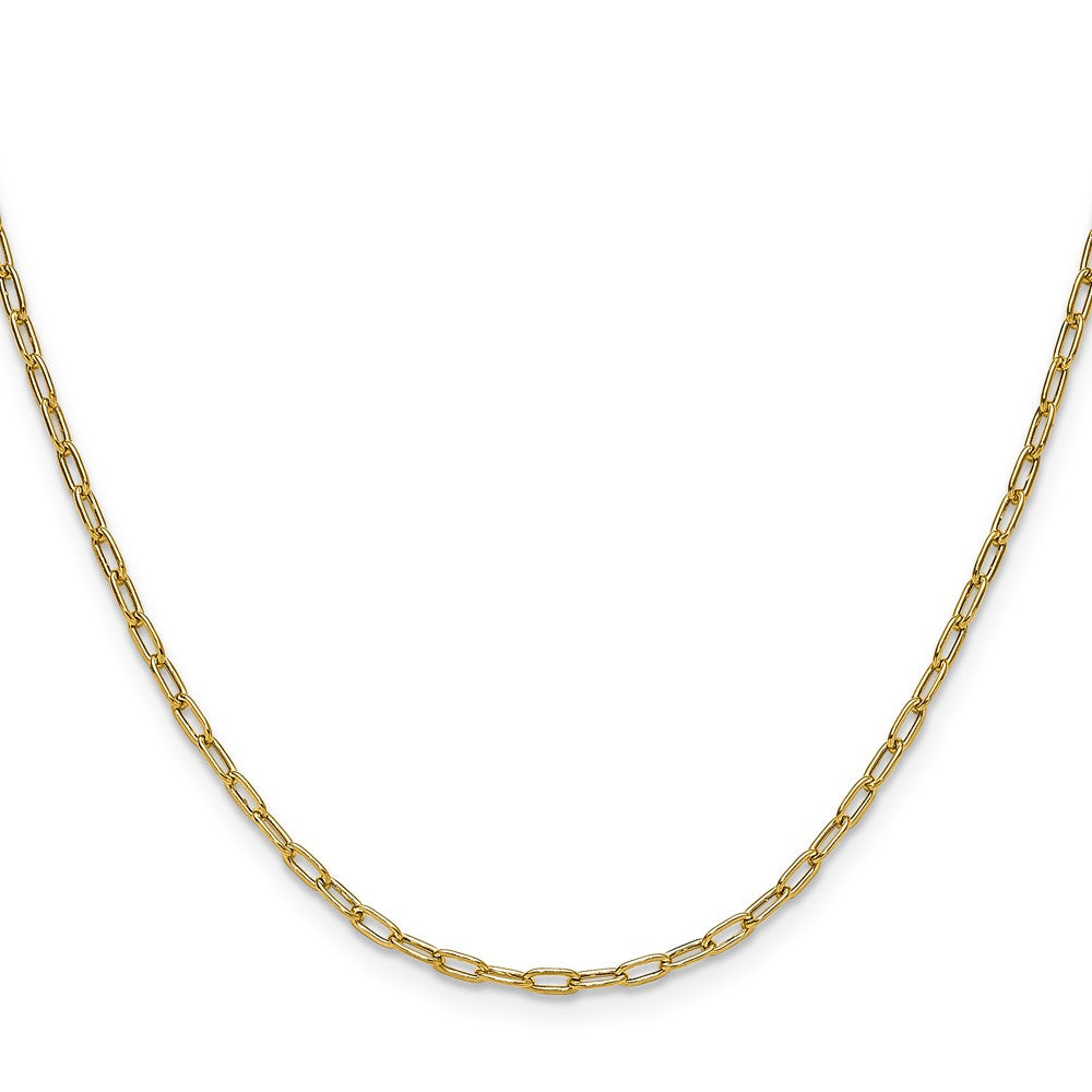 14k 2.2mm Semi-Solid Beveled Paperclip Chain - Product Photo