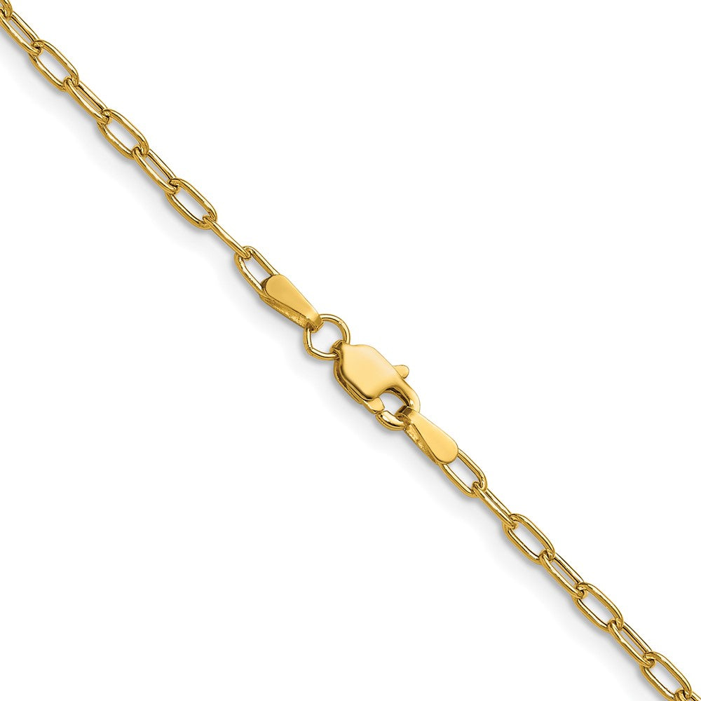 14k 2.2mm Semi-Solid Beveled Paperclip Chain - Product Photo