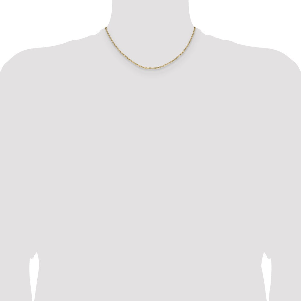 14k 2.2mm Semi-Solid Beveled Paperclip Chain - Product Photo