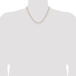 14k 2.2mm Semi-Solid Beveled Paperclip Chain - Product Photo