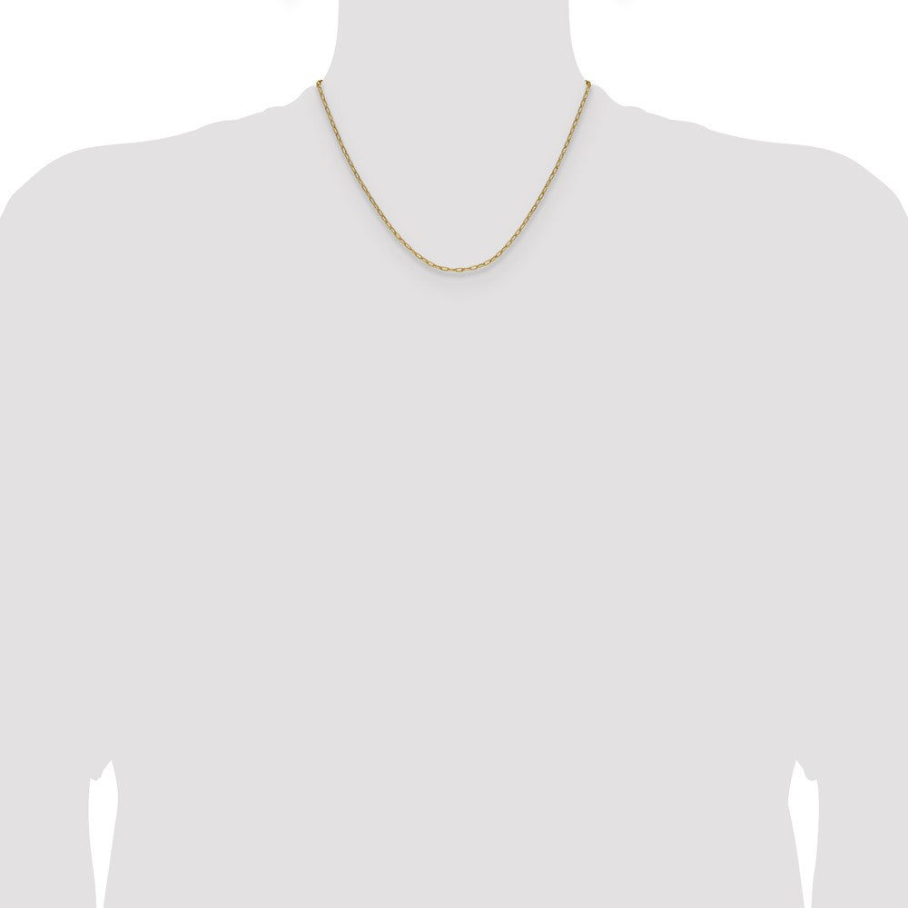 14k 2.2mm Semi-Solid Beveled Paperclip Chain - Product Photo