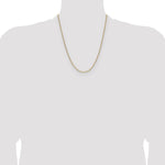 14k 2.2mm Semi-Solid Beveled Paperclip Chain - Product Photo